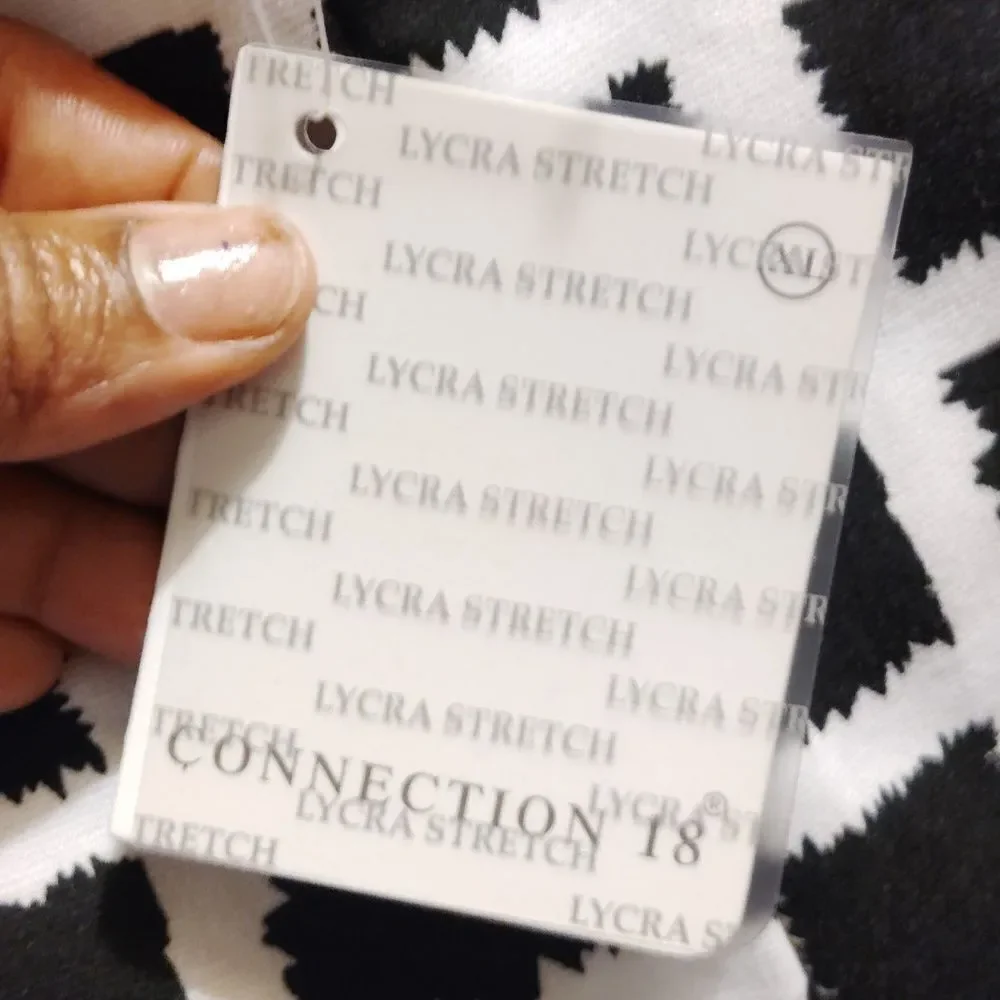 Connection 18 High Waist Black and White Shorts (378)